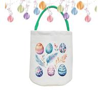 Bolsas de Pascua con mango, cestas de conejito de caza de huevos, bolsas de dulces de bolso de conejito, lienzo, diseño de gran capacidad, diseño amigable para los niños, 23x38x1.5cm para la búsqueda