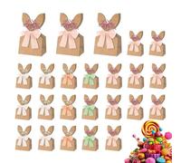 Bolsas de Pascua para Niños,24 Piezas Orejas de Conejo Decoración Primaveral | Pequeñas Bolsas Pascua para Caramelos | para Manualidades Niños Niñas Regalo Envolver Bocadillo Pastel Chocolate