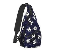 Bolsas de Pecho de fútbol Crossbody Sling Bag Mochila de Viaje para Senderismo Mochila de Hombro Informal para fanáticos del fútbol Mujeres Hombres