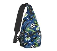 Bolsas de Pecho de fútbol Crossbody Sling Bag Mochila de Viaje para Senderismo Mochila de Hombro Informal para fanáticos del fútbol Mujeres Hombres