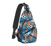 Bolsas de Pecho de fútbol Crossbody Sling Bag Mochila de Viaje para Senderismo Mochila de Hombro Informal para fanáticos del fútbol Mujeres Hombres