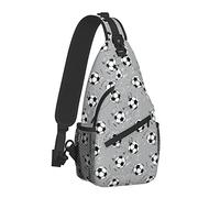 Bolsas de Pecho de fútbol Crossbody Sling Bag Mochila de Viaje para Senderismo Mochila de Hombro Informal para fanáticos del fútbol Mujeres Hombres