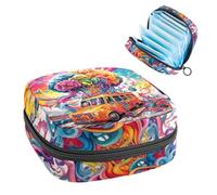 Bolsas de período para la escuela, bolsa de almacenamiento de servilletas sanitarias, bolsa de copa menstrual con cremallera, bolsas de tampón para mujeres, cerebro y autobús, 190