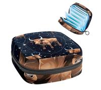 Bolsas de período para la escuela, bolsa de almacenamiento de servilletas sanitarias, bolsa de copa menstrual con cremallera, bolsas de tampón para mujer, constelación de Tauro-861