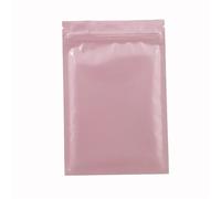 Bolsas de plástico con cierre hermético, sellables al calor, aluminio, planas y resellables, color negro mate, blanco rosa, 100 unidades(Glossy Pink,10x15cm)