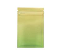 Bolsas de plástico con cierre hermético, sellables al calor, aluminio, planas y resellables, color negro mate, blanco rosa, 100 unidades(Yellow Green,12x18cm)