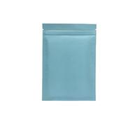 Bolsas de plástico con cierre hermético, sellables al calor, aluminio, planas y resellables, color negro mate, blanco rosa, 100 unidades(Matte Blue,18x26cm)