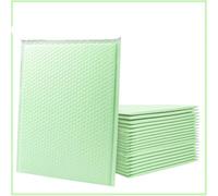 Bolsas De Plástico De Burbujas Paquetes de 10/100 bolsas burbujas impermeables con cierre adhesivo for embalaje fundas teléfono. Sobres acolchados for envíos(Green-11x15CM,50pcs)