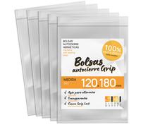 Bolsas de Plástico Transparente para Congelar Alimentos, Bolsitas con Autocierre para Cumpleaños, Regalo, Chuches, Viaje, Organizador, Envasar al Vacío, Porta Alimentos - SIDI (120x180mm, 300uds)