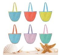 Bolsas de playa | Juego de 6 bolsos ligeros - de playa de vacaciones | para barcos, viajes, vacaciones familiares, cruceros, ocio al aire libre, para mujeres, niñas y