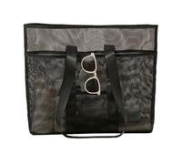 Bolsas de playa para mujer, bolsa de malla de 21.2 x 15 pulgadas, organizador de playa de gran capacidad con asas, diseño ligero portátil para toallas, cosméticos, trajes de baño, suministros de viaje