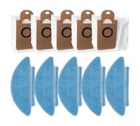 Bolsas de polvo de repuesto y paños de fregona para Kogan para aspiradora robot G80, paquete de 5 bolsas de filtro no tejidas con almohadillas para recoger desechos de pelo de mascotas, filtración de