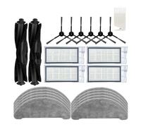 Bolsas de polvo Filtro Hepa Compatible con XMI Roidmi Eve Plus Robot Aspirador Accesorios Paño de fregona Rodillo principal Cepillo lateral Piezas de repuesto(Plum)