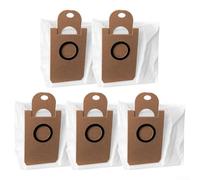 Bolsas de polvo para aspiradora de robot, paquete de 5 unidades de repuesto para LX16 Pro Ultra, tela no tejida, filtración de alta capacidad, fácil instalación, color blanco
