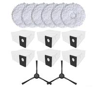 Bolsas de polvo para aspiradora, kit de trapeador y cepillos laterales para robot aspiradoras EUREKA V15 Pro, J15 y Ultra-WH, paquete de 6 bolsas + 6 paños + 2 cepillos, material de microfibra