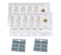 Bolsas de polvo y bloques de fragancia para aspiradoras VT 265, VT 270, VT 300 - Paquete de 10 bolsas y 12 bloques de aroma, tela no tejida, gran capacidad