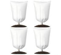 Bolsas de protección contra heladas de invierno con cordón, paquete de 4 fundas no tejidas para mantener tu jardín a salvo de las inclemencias del tiempo (60 x 80 cm)