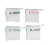 Bolsas de protección duraderas para cápsulas de lavandería, paquete de 4 para un almacenamiento seguro, prevención de fugas y disolución eficiente en lavadora (cuadradas)