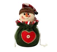 Bolsas de punto de Navidad: tela suave premium, envoltura de regalos reutilizable duradera, saco de decoración de almacenamiento de vacaciones | Estilo de muñeco de nieve de Santa Reindeer para niños