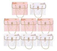 Bolsas de ramo - Bolsas de flores, cajas de flores de San | 8 bolsas de regalo de papel con asas, bolsas de regalo impermeables, suministros de embalaje de flores de papel, conde