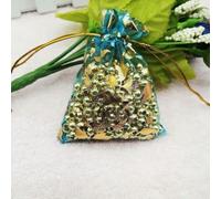 Bolsas de red de regalo de Eugen, paquetes de cara 100 unids/lote bolsas de regalo de Organza con cordón de flores rosas bolsas de embalaje de joyería dulces regalos de cumpleaños de boda bolsa de dul