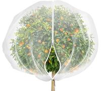 Bolsas de red para árboles frutales con cremallera y cordón, malla de barrera contra insectos y pájaros, cubiertas de plantas para árboles frutales, vegetales, arbustos, flores, múltiples (100 * 150