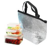 - Bolsas de refrigerador isotérmicas con revestimiento de aluminio aislante | Bolsa de alimentos isotérmica impermeable de aluminio para playa, camping, viajes, trabajo en casa, pícnic