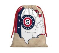 Bolsas de regalo abstractas de la bandera del estado de Ohio, varios tamaños, con cordón, bolsas de regalo de tela, para cumpleaños, regalos de vacaciones y mucho más