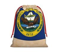 Bolsas de regalo abstractas de la bandera del estado de Oregon, varios tamaños, con cordón, bolsas de regalo de tela, para cumpleaños, regalos de vacaciones y mucho más