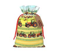 Bolsas de regalo con cordón con estampado de agricultura de tractores, para temporada de vacaciones, cumpleaños, aniversarios y cualquier ocasión especial
