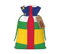 Bolsas de regalo con cordón con estampado de bandera de África Central, para fiestas, caramelos, regalos de Navidad, decoración de vacaciones