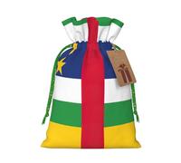 Bolsas de regalo con cordón con estampado de bandera de África Central, para temporada de vacaciones, cumpleaños, aniversarios y cualquier ocasión especial