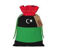 Bolsas de regalo con cordón con estampado de bandera de Libia, bolsa de regalo para fiestas, caramelos, regalos de Navidad, decoración de vacaciones