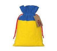 Bolsas de regalo con cordón con estampado de bandera de Ucrania, bolsas de día festivo, bolsas de golosinas, bolsas de regalo de Navidad