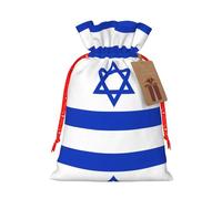Bolsas de regalo con cordón con estampado de bandera israelí, para temporada de vacaciones, cumpleaños, aniversarios y cualquier ocasión especial