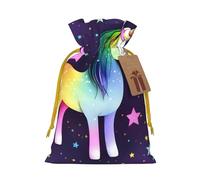 Bolsas de regalo con cordón con estampado de estrellas de un caballo, bolsas de vacaciones, bolsas de golosinas, bolsas de regalo de Navidad