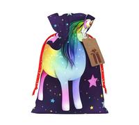 Bolsas de regalo con cordón con estampado de estrellas de un caballo, bolsas de vacaciones, bolsas de golosinas, bolsas de regalo de Navidad
