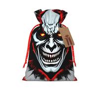 Bolsas de regalo con cordón con estampado de fantasma malvado rojo y negro, bolsas de día festivo, bolsas de golosinas, bolsas de regalo de Navidad