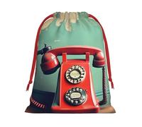 Bolsas de regalo con cordón con estampado de teléfono retro de Londres, colección de bolsas de regalo de cumpleaños, Navidad, regalos de fiesta