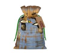 Bolsas de regalo con cordón con estampado salvaje de mosca de caza, para temporada de vacaciones, cumpleaños, aniversarios y cualquier ocasión especial