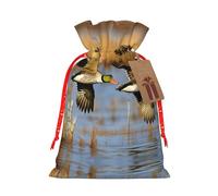 Bolsas de regalo con cordón con estampado salvaje de mosca de caza, para temporada de vacaciones, cumpleaños, aniversarios y cualquier ocasión especial
