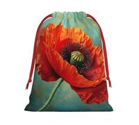 Bolsas de regalo con cordón de amapola y flores para fiestas, bolsas especiales para caramelos, regalos de boda, Navidad