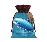 Bolsas de regalo con cordón de arpillera con diseño de delfín fuera del agua, ideales para cualquier ocasión