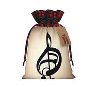 Bolsas de regalo con cordón de arpillera con estampado de notas musicales, bolsas de regalo de tela de primera calidad, ideales para cualquier ocasión