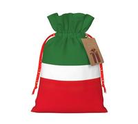 Bolsas de regalo con cordón de Navidad con estampado de bandera de la República de Chechenia, bolsas reutilizables para regalo de vacaciones, decoración de Navidad