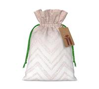 Bolsas de regalo con cordón de Navidad con estampado de bonito patrón brillante, bolsas reutilizables para decoración de Navidad
