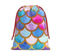 Bolsas de regalo con cordón de varios tamaños con estampado de arco iris, bolsas de regalo de tela, para cumpleaños, regalos de vacaciones y mucho más