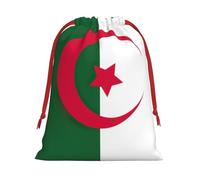 Bolsas de regalo con cordón de varios tamaños con estampado de bandera de Argelia, bolsas de regalo de tela, para cumpleaños, regalos de vacaciones y mucho más