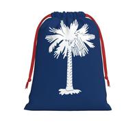 Bolsas de regalo con cordón de varios tamaños con estampado de bandera de Carolina del Sur, bolsas de regalo de tela, para cumpleaños, regalos de vacaciones y mucho más