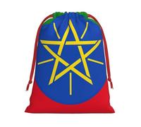 Bolsas de regalo con cordón de varios tamaños con estampado de bandera de Etiopía, bolsas de regalo de tela, para cumpleaños, regalos de vacaciones y mucho más